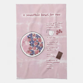 Modern Rosa Fruothie Recipe Food Art Kökshandduk