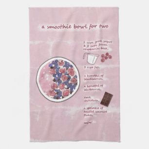 Modern Rosa Fruothie Recipe Food Art Kökshandduk
