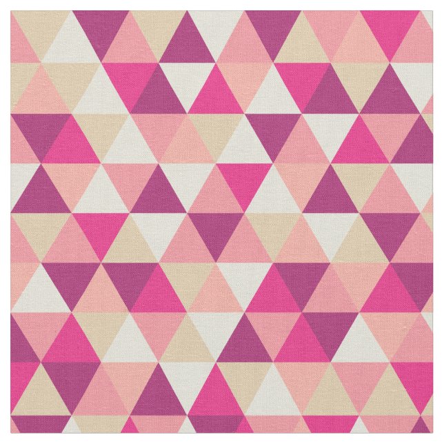 Modern Rosa Geometric | Fabric Tyg (Närbild)