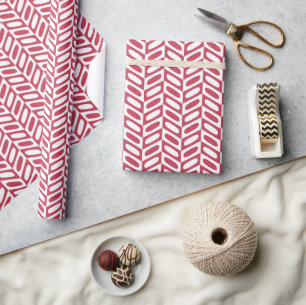 Modern Rosa Geometric Mönster Wrapping Papper Presentpapper