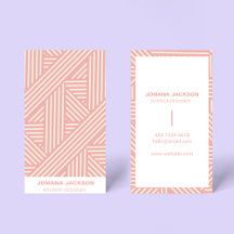 Modern  Rosa Geometric Stiped Girly Feminine