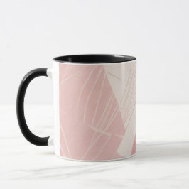 Modern rosa geometrisk batik mugg