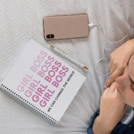 Modern Rosa Girl Chef Best Girly Gift Anteckningsbok