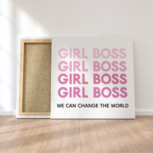 Modern Rosa Girl Chef Best Girly Gift Canvastryck