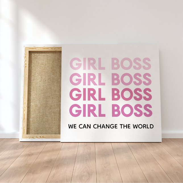 Modern Rosa Girl Chef Best Girly Gift Canvastryck (Skapare uppladdad)