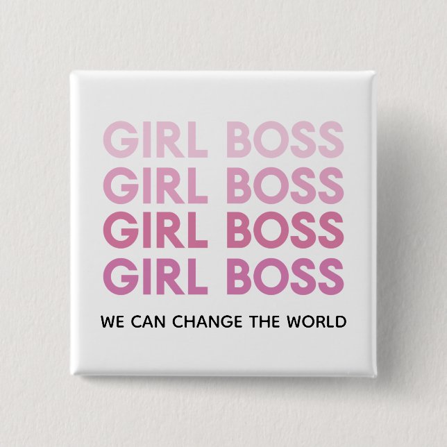 Modern Rosa Girl Chef Best Girly Gift  Knapp (Framsida)