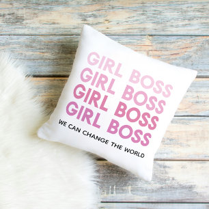 Modern Rosa Girl Chef Best Girly Gift Kudde