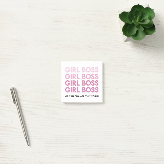 Modern Rosa Girl Chef Best Girly Gift Post-it Block (Kontor)