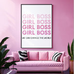 Modern Rosa Girl Chef Best Girly Gift Poster<br><div class="desc">Modern Rosa Girl Chef Best Girly Gift</div>