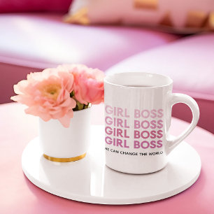 Modern Rosa Girl Chef Best Girly Gift Två-Tonad Mugg