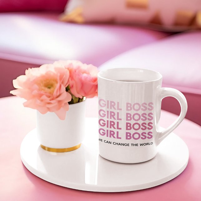 Modern Rosa Girl Chef Best Girly Gift Två-Tonad Mugg (Skapare uppladdad)