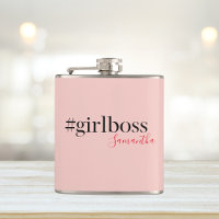Modern Rosa Girl Girl Chef & Namn | Bästa gåva frå