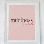 Modern Rosa Girl Girl Chef & Namn | Bästa gåva frå Poster<br><div class="desc">Vi presenterar den moderna Rosa Girl Girl Chef & Namn-samlingen på Zazzle! Trendiget och insamlingen av snyggt är perfekt för alla starka, oberoende kvinnor där ute som gungar sina karriärer och skapar påstående. Oavsett om du är en flicka själv eller tittar för en fantastisk gåva till en, är den här...</div>