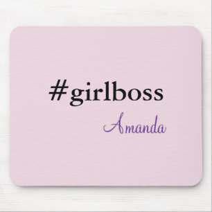 Modern Rosa Girl Girl Chef & Namn Bästa Girly Mo Musmatta