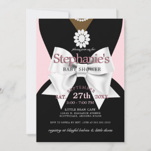 Modern  Rosa Glam Ethnic Tiffany Baby Shower Inbjudningar