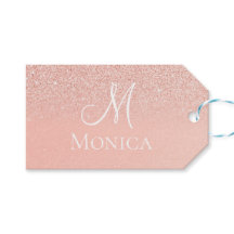 Modern rosa glitter glitter monogramnamn