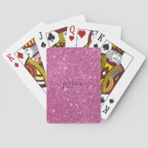 Modern rosa glitter-manuset namn