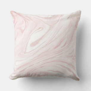 Modern Rosa Glitter Marble Kudde