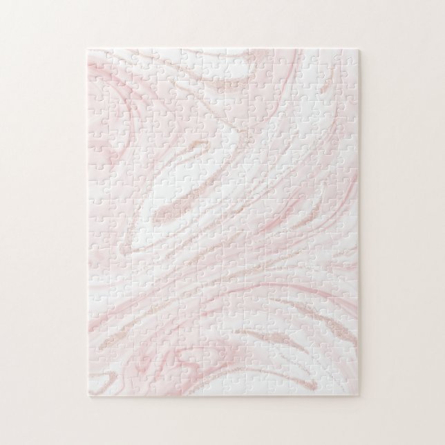 Modern Rosa Glitter Marble Pussel (Vertikal)