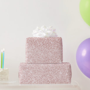 Modern Rosa Glitter Sparkles Personlig Namn Presentpapper