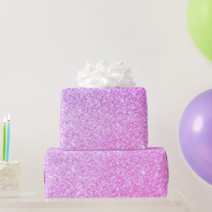 Modern Rosa Glitter Sparkles Personlig Namn Presentpapper