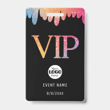 Modern rosa glitterlogotyp VIP