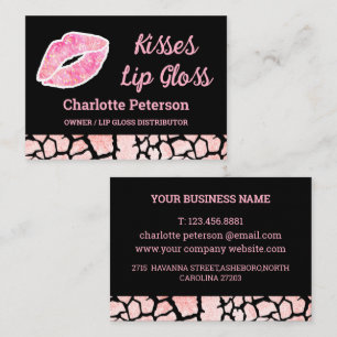 Modern Rosa Gnistra Lip Gloss Visitkort