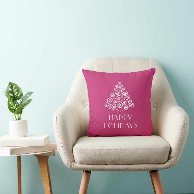 Modern Rosa God Jul Jul Kudde (Stol)