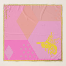Modern Rosa Golden Bee Scarf