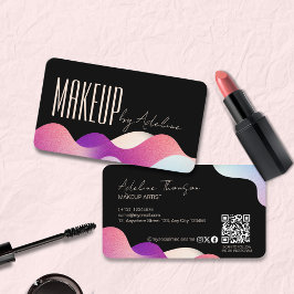 Modern  Rosa Gradient Mönster Makeup Artist Visitkort