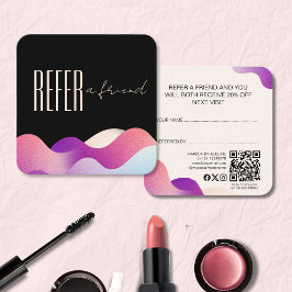 Modern  Rosa Gradient Wave Makeup Artist Rabattkort