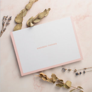 Modern Rosa Gräns Orange Stationery Anteckningskort