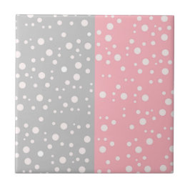 Modern Rosa & Grått Decor | Dekorativ kvadrat Kakelplatta