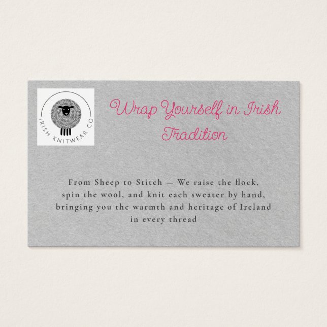 Modern Rosa Grått QR-kod Visitkort (Framsida)