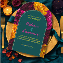 Modern rosa grön gul blom-