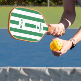 Modern rosa grönrandig pickleballracket