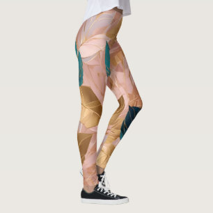Modern  Rosa Guld Boho Löv Collection Leggings