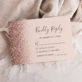 Modern Rosa Guld Falskt Glitter Röda Kindersvarsko OSA Kort