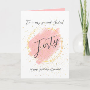 Modern Rosa Guld Glitter 4-foto-födelsedagskort Kort
