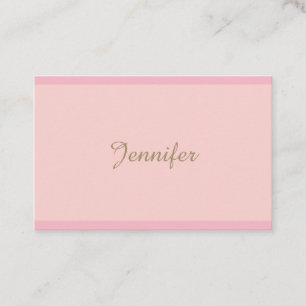 Modern Rosa Guld Hand-skript Fashionable Plain Visitkort