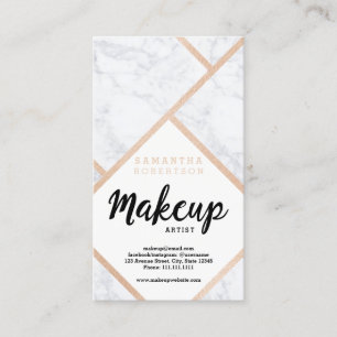 Modern rosa guld- Makeup för kvarter för Visitkort