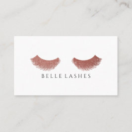 Modern rosa guld- ögonfransskönhet visitkort