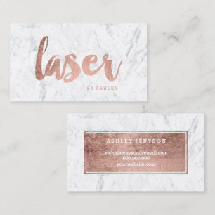 Modern rosa guld- typografimarmor för laser visitkort