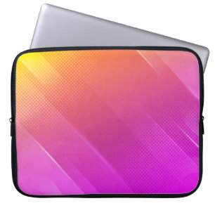 Modern Rosa-Gult-raster Struktur Laptop sleeve