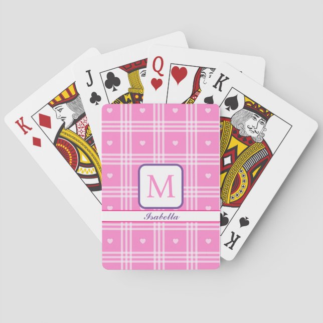 Modern Rosa Heart Collection Casinokort (Baksidan)