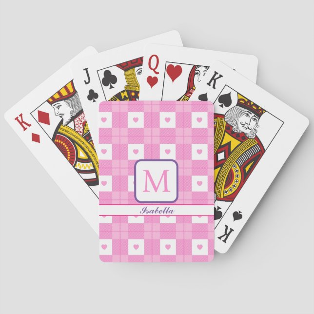 Modern Rosa Heart Collection i Kärlek Play Casinokort (Baksidan)