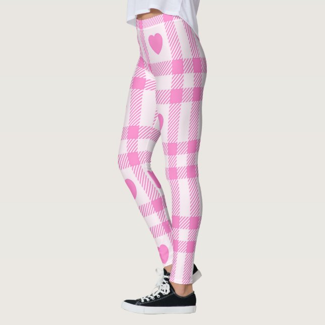 Modern Rosa Heart-samling Leggings (Vänster)