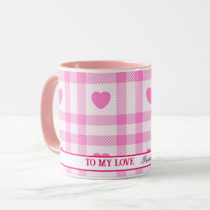 Modern Rosa Heart-samling Mugg