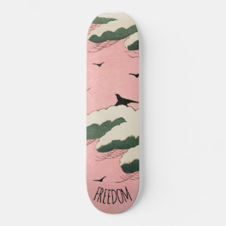 Modern Rosa Himlar japansk Art Skateboard