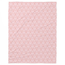 Modern Rosa Hjärtar på Rosa Fleece Blanket